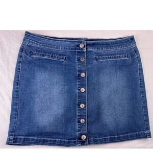 Wallflower Jean Skirt Womens Size 13 Blue Denim Short Y2K Retro Indie Boho 90s